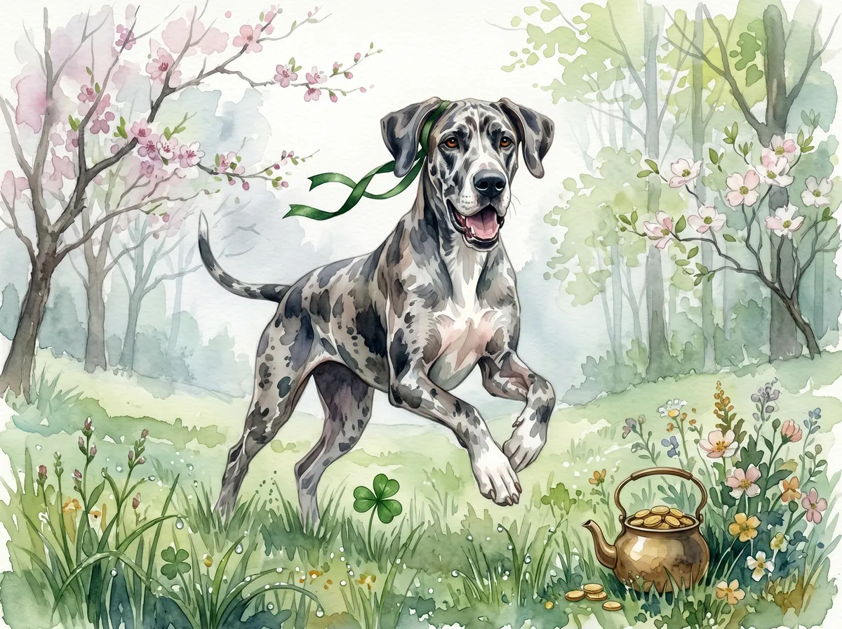 Great Dane watercolor calendar month 3